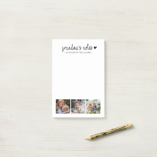 Grandmas Notes Photo Collage Family (Op bureau)