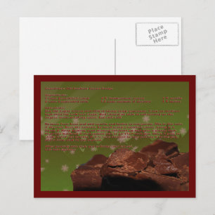 Grandma's Old Fashion Cocaca Fudge Recipe Card Briefkaart