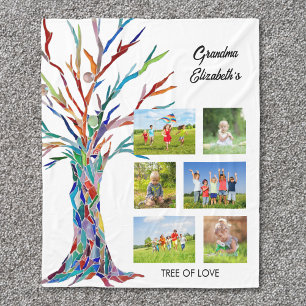 Grandma's Photo Collage Fleece Blanket