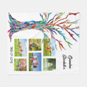 Grandma's Photo Collage Fleece Blanket Deken (Voorkant (Horizontaal))