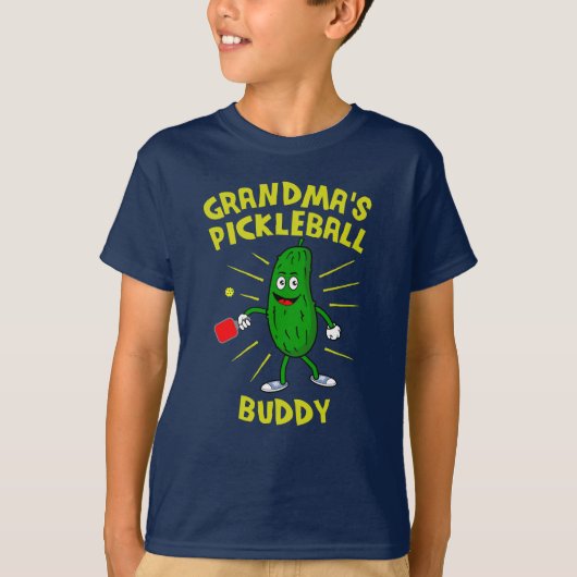 Grandma's Pickleball Buddy - Kawaii Pickleball Dil T-shirt (Voorkant)