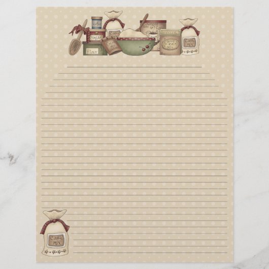 Grandma's Recipes Pagina's (gelijnd) (Voorkant)