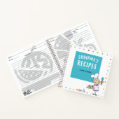 GRANDMA'S RECIPES Personalized Blank Cookbook  Notitieboek (Binnen)