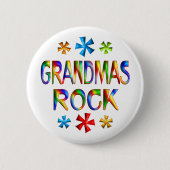 GRANDMAS ROCK RONDE BUTTON 5,7 CM (Voorkant)