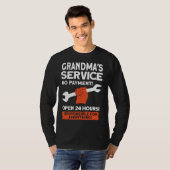 Grandmas Service No Payment Open 24 Hours   Grandm T-shirt (Voorkant volledig)