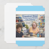 Grandmas shop feestdagenkaart (Voorkant / Achterkant)