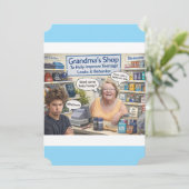 Grandmas shop feestdagenkaart (Staand voorkant)