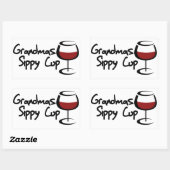 Grandmas sippy cup rechthoekige sticker (Vel)