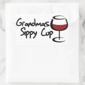 Grandmas sippy cup rechthoekige sticker (Tas)