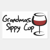 Grandmas sippy cup rechthoekige sticker (Voorkant)