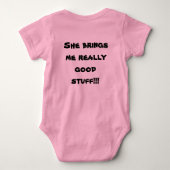 Grandmas Speciaal klein meisje Romper (Achterkant)