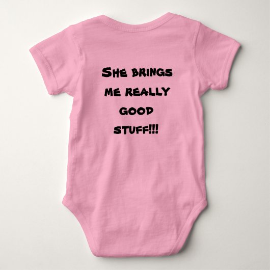 Grandmas Speciaal klein meisje Romper (Achterkant)