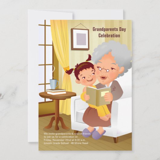 Grandma's Stories Grandouders Day Uitnodiging (Voorkant)