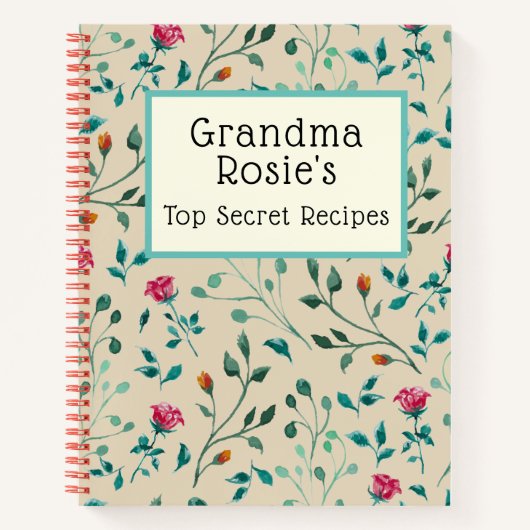 Grandma's Top Secret Recipes Journal Notitieboek (Voorkant)