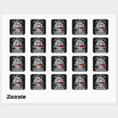 Grandmasaurus Dinosaur Oma Grootmoeder Cadeau Vierkante Sticker (Vel)