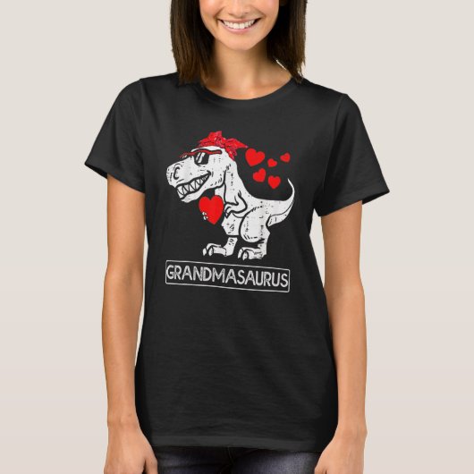 Grandmasaurus Grandma Saurus Granny Womens Grandma T-shirt (Voorkant)