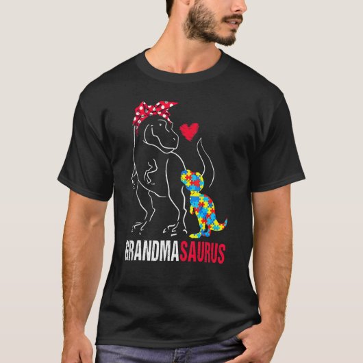 Grandmasaurus Rex Dinosaur Grandma Saurus Autisme  T-shirt (Voorkant)