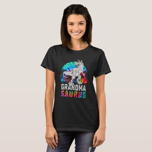 Grandmasaurus Rex Dinosaur Grandma Saurus Family M T-shirt (Voorkant volledig)