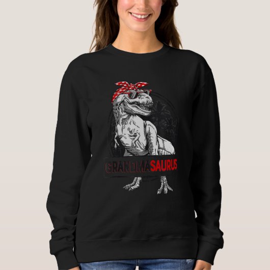 Grandmasaurus Rex Dinosaur Grandma Saurus Trui (Voorkant)
