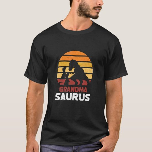 Grandmasaurus Rex Grandma Saurus Dinosaur T-shirt (Voorkant)