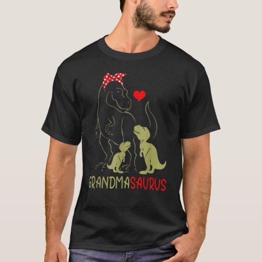 Grandmasaurus Rex Grandma Saurus Dinosaur T-shirt (Voorkant)