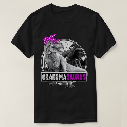 Grandmasaurus Shirt Funny T-Rex Gift for Grandma D (Design voorkant)