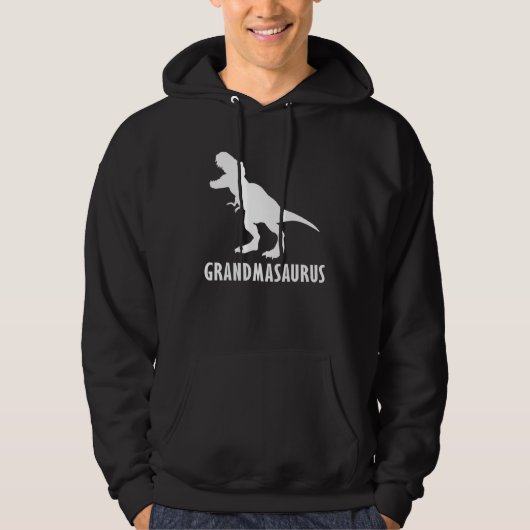 Grandmasaurus T Rex Dinosaur Grandma Saurus Hoodie (Voorkant)