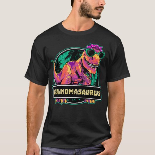 Grandmasaurus T rex Grandma Saurus Dinosaur T-shirt (Voorkant)