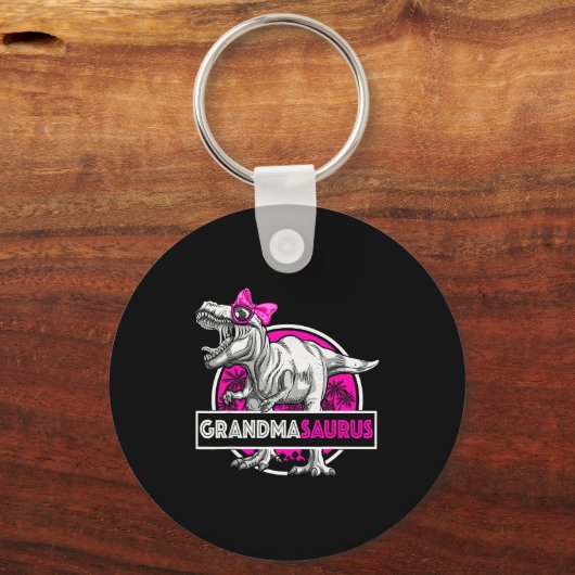 Grandmasaurus T-rex Matching Funny Grandma Saurus Sleutelhanger (Voorkant)