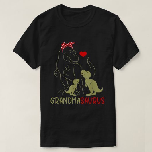 Grandmasaurus T Shirt T Rex Grandma Saurus Dinosau (Design voorkant)