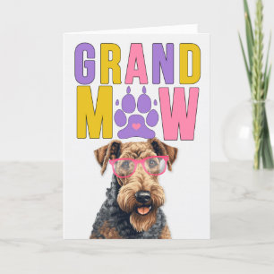 GrandMAW Airedale GrandDOG Grootouders Dag Feestdagen Kaart