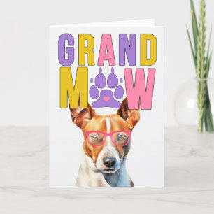 GrandMAW Basenji Hond Grappige Grootouders Dag Feestdagen Kaart