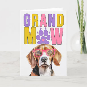 GrandMAW Beagle GrandDOG Grootouders Dag Feestdagen Kaart