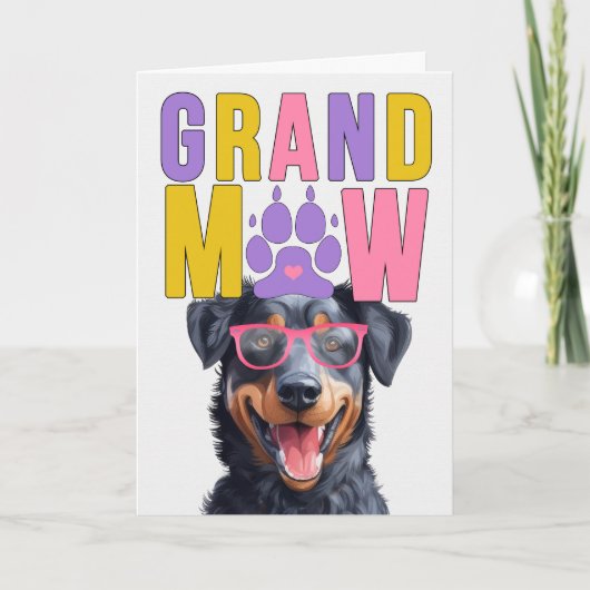 GrandMAW Beauceron GrandDOG Grootouders Dag Feestdagen Kaart (Voorkant)