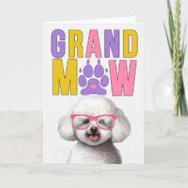 GrandMAW Bichon Frise GrandDOG Grootouders Dag Feestdagen Kaart