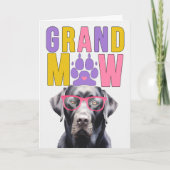 GrandMAW Black Labrador GrandDOG Grootouders Dag Feestdagen Kaart (Voorkant)