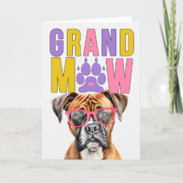 GrandMAW Bokser Hond GrandDOG Grootouders Dag Feestdagen Kaart