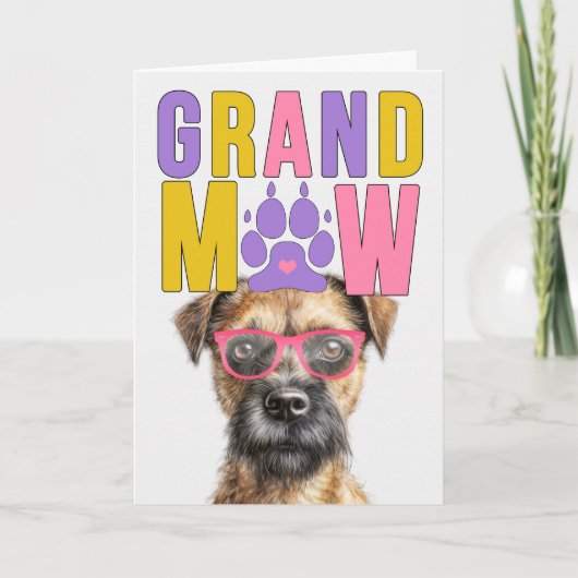 GrandMAW Border Terrier GrandDOG Grootouders Dag Feestdagen Kaart (Voorkant)