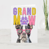 GrandMAW Boston Terrier GrandDOG Grootouders Dag Feestdagen Kaart (Voorkant)