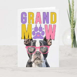 GrandMAW Boston Terrier GrandDOG Grootouders Dag Feestdagen Kaart