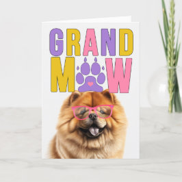 GrandMAW Chow Hond GrandDOG Grootouders Dag Feestdagen Kaart