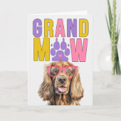 GrandMAW Cocker Spaniel GrandDOG Grootouders Dag Feestdagen Kaart (Voorkant)