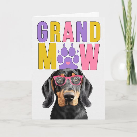 GrandMAW Coonhound Hond Grappige Grootouders Dag Feestdagen Kaart (Voorkant)