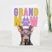GrandMAW Doberman GrandDOG Grootouders Dag Feestdagen Kaart (Voorkant)