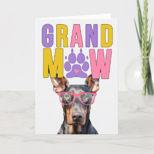 GrandMAW Doberman GrandDOG Grootouders Dag Feestdagen Kaart