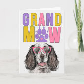 GrandMAW Engels Setter GrandDOG Grootouders Dag Feestdagen Kaart (Voorkant)