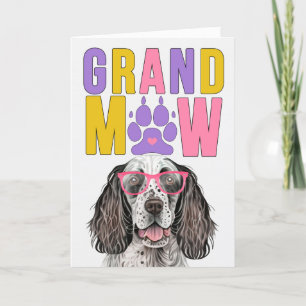 GrandMAW Engels Setter GrandDOG Grootouders Dag Feestdagen Kaart