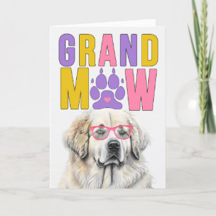 GrandMAW Grote Pyreneeën HOND Grappige Grootouders Feestdagen Kaart