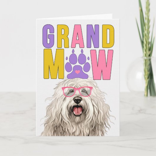 GrandMAW Komondor HOND Grappige Grootouders Dag Feestdagen Kaart (Voorkant)