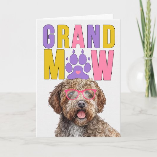 GrandMAW Lagotto Romagnolo Grappige Grootouders Da Feestdagen Kaart (Voorkant)